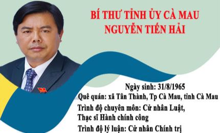 Infographic: Chân dung Bí thư Tỉnh ủy Cà Mau Nguyễn Tiến Hải