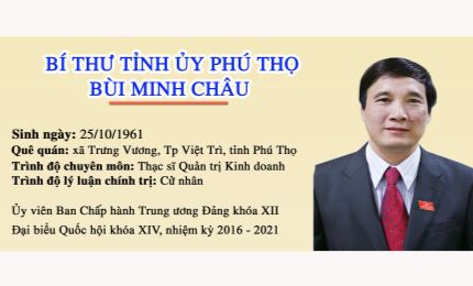 [Infographics]: Đồng chí Bùi Minh Châu tái đắc cử Bí thư Tỉnh ủy Phú Thọ