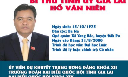 Infographic: Chân dung Bí thư Tỉnh ủy Gia Lai Hồ Văn Niên