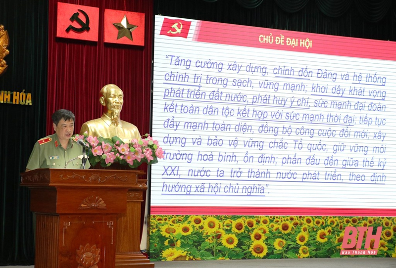 Đảng ủy Công an tỉnh Thanh Hoá vừa tổ chức Hội nghị nghiên cứu, học tập, quán triệt Nghị quyết Đại hội đại biểu toàn quốc lần thứ XIII của Đảng.