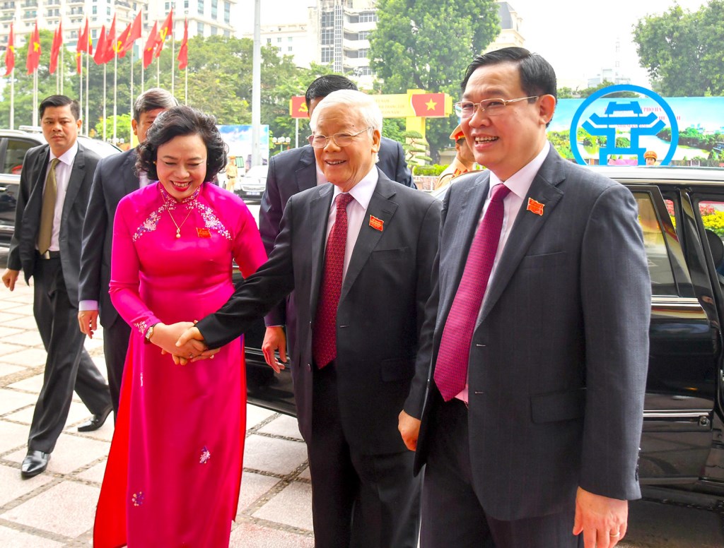 Tổng Bí thư, Chủ tịch nước Nguyễn Phú Trọng tới dự và chỉ đạo Đại hội Đảng bộ TP Hà Nội lần thứ XVII, nhiệm kỳ 2020-2025.