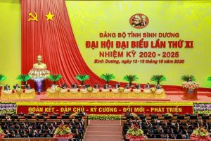 349 đại biểu dự Đại hội đại biểu Đảng bộ tỉnh Bình Dương lần thứ XI