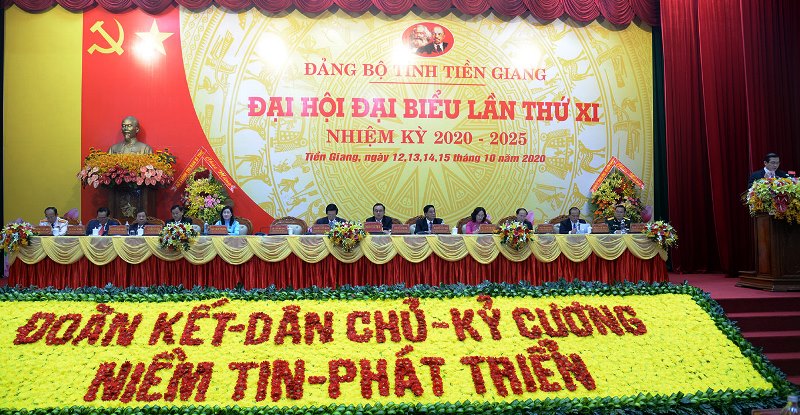 Đại hội đại biểu Đảng bộ tỉnh Tiền Giang, nhiệm kỳ 2020- 2025 diễn ra từ ngày 12-15/10/2020