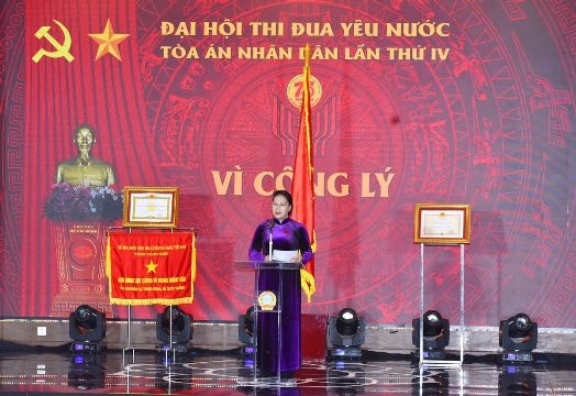 Chủ tịch Quốc hội Nguyễn Thị Kim Ngân phát biểu chỉ đạo tại Đại hội. Ảnh: TH.
