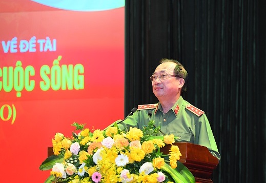 Thứ trưởng Bộ Công an Nguyễn Văn Thành phát biểu tại buổi Lễ. Ảnh: TH.