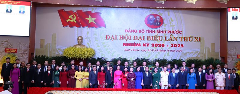 Ban Chấp hành Đảng bộ tỉnh Bình Phước nhiệm kỳ 2020- 2025 ra mắt Đại hội
