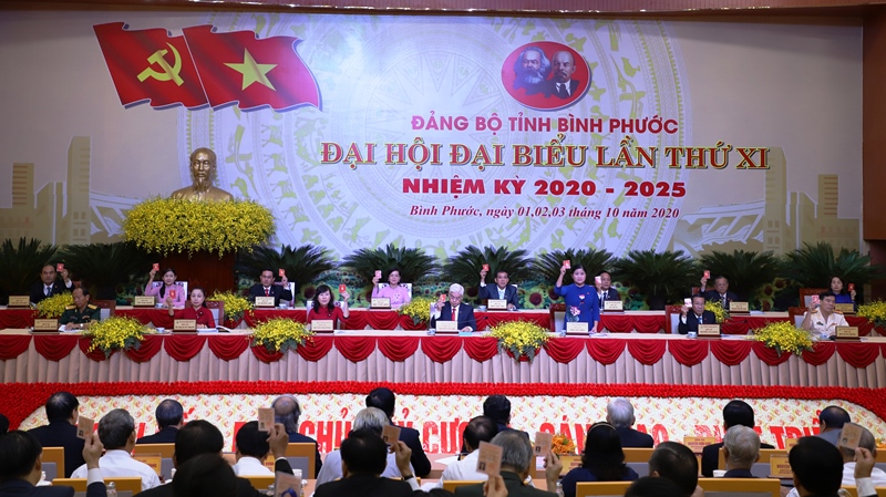 Đại hội đại biểu tỉnh Bình Phước nhiệm kỳ 2020- 2025 diễn ra từ ngày 01-03/10/2020