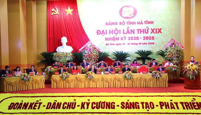 Đại hội Đại biểu Đảng bộ tỉnh Hà Tĩnh lần thứ XIX, nhiệm kỳ 2020-2025 đã tiến hành