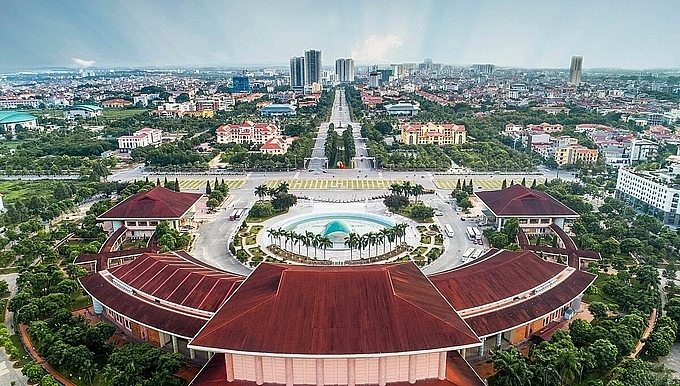 Toàn cảnh trung tâm thành phố Bắc Ninh (Ảnh T/L).