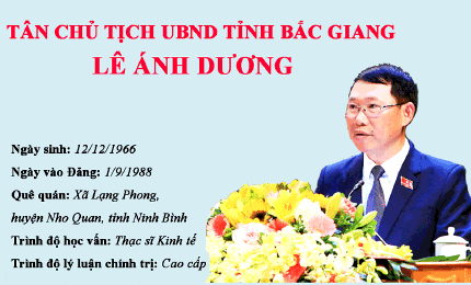 Infographic: Đồng chí Lê Ánh Dương giữ chức Chủ tịch UBND tỉnh Bắc Giang