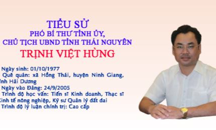 Infographic: Tiểu sử Chủ tịch UBND tỉnh Thái Nguyên Trịnh Việt Hùng