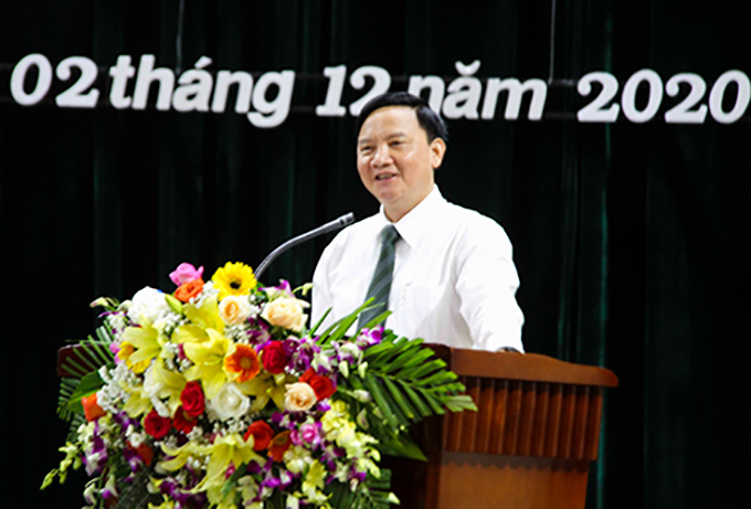Đồng chí Nguyễn Khắc Định phát biểu chỉ đạo Hội nghị. (Ảnh: XT)