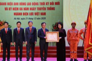 Tập đoàn Điện lực Việt Nam đón nhận danh hiệu Anh hùng Lao động thời kỳ đổi mới