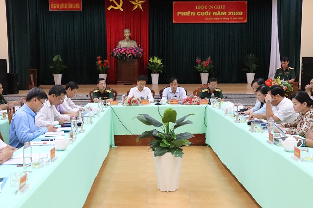 Hội nghị tổng kết công tác quân sự, quốc phòng địa phương năm 2020 và triển khai phương hướng, nhiệm vụ năm 2021, Đảng ủy Quân sự tỉnh Cà Mau