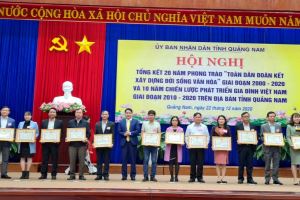 20 năm thực hiện phong trào xây dựng đời sống văn hoá tại Quảng Nam