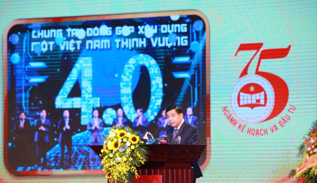 Bộ trưởng Nguyễn Chí Dũng phát biểu khai mạc. (Ảnh: MPI)