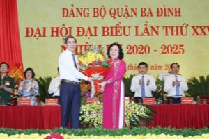 Đồng chí Hoàng Minh Dũng Tiến tái đắc cử Bí thư Quận ủy Ba Đình nhiệm kỳ 2020-2025