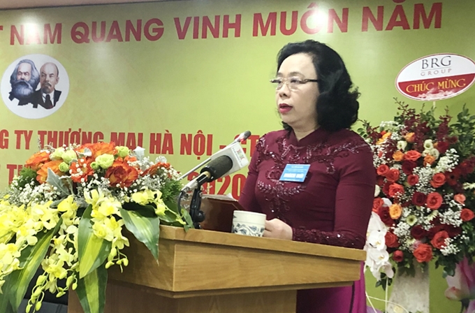 Phó Bí thư thường trực Thành ủy Hà Nội Ngô Thị Thanh Hằng phát biểu chỉ đạo đại hội.