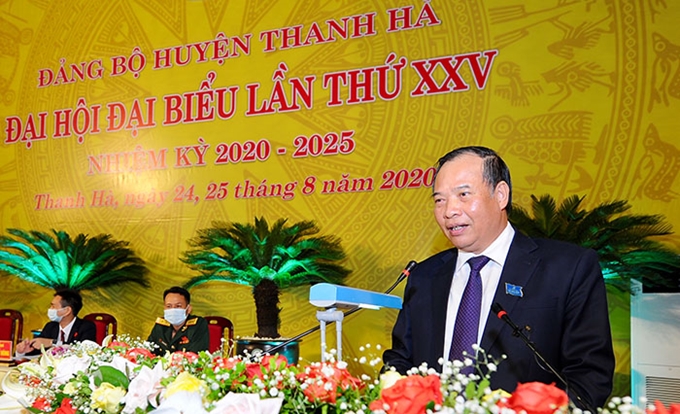 Bí thư Tỉnh ủy Hải Dương Nguyễn Mạnh Hiển phát biểu chỉ đạo đại hội.