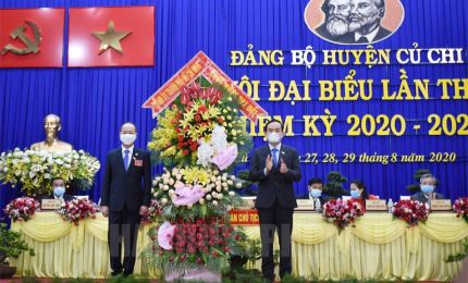 Đồng chí Nguyễn Quyết Thắng tái đắc cử Bí thư Huyện ủy Củ Chi.