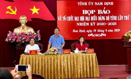 Đại hội đại biểu Đảng bộ tỉnh Nam Định lần thứ XX diễn ra từ ngày 23 - 26/9