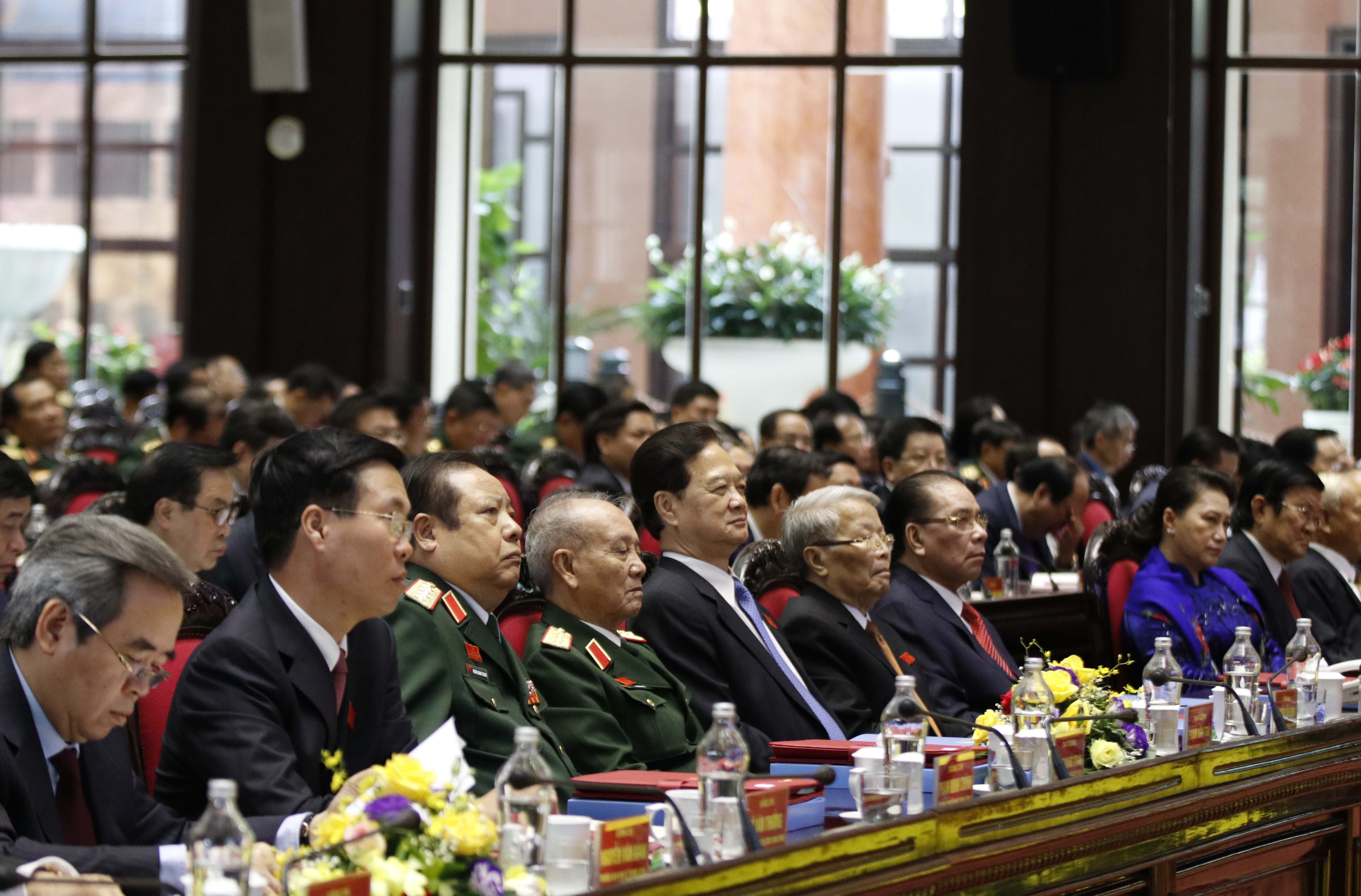 Tổng Bí thư, Chủ tịch nước Nguyễn Phú Trọng, Bí thư Quân ủy Trung ương phát biểu chỉ đạo Đại hội