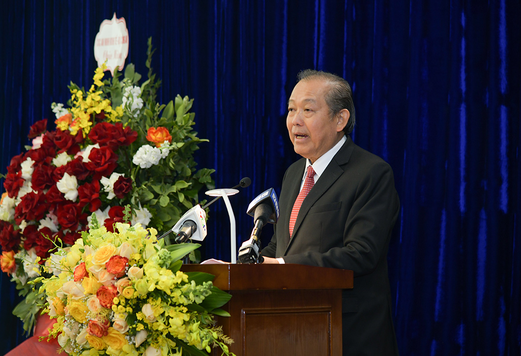 Uỷ viên Bộ Chính trị, Phó Thủ tướng Thường trực Chính phủ Trương Hòa Bình phát biểu chỉ đạo Hội nghị.