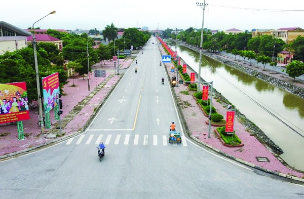 Diện mạo huyện Bình Giang khởi sắc cùng quá trình xây dựng nông thôn mới. (Ảnh: Ái Liên).
