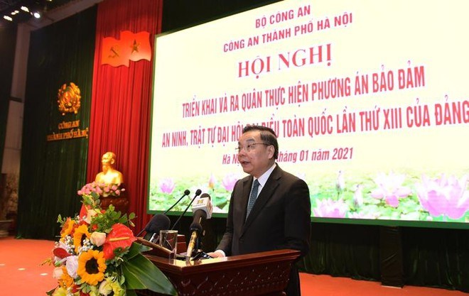 Đồng chí Chu Ngọc Anh, Chủ tịch UBND TP Hà Nội phát biểu tại buổi lễ. Ảnh: TL.