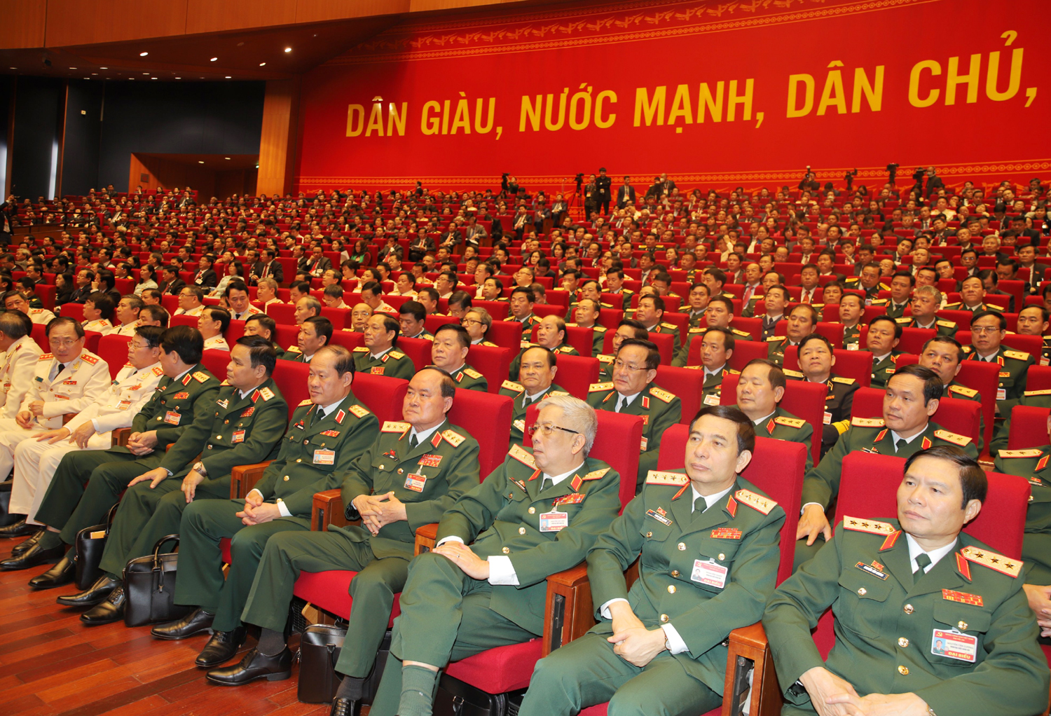 Đoàn đại biểu Quân đội tham dự Đại hội.