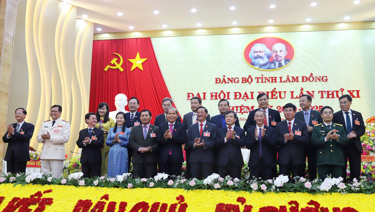 Đoàn đại biểu Đảng bộ tỉnh Lâm Đồng tham dự Đại hội đại biểu toàn quốc lần thứ XIII của Đảng. (Ảnh: TL)