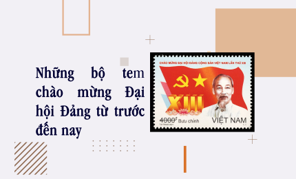 Infographic: Những bộ tem chào mừng Đại hội Đảng