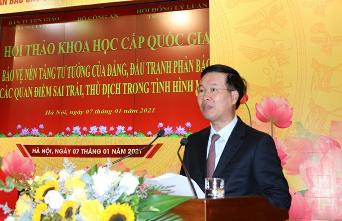 Đồng chí Võ Văn Thưởng, Trưởng Ban Tuyên giáo Trung ương kết luận Hội thảo.