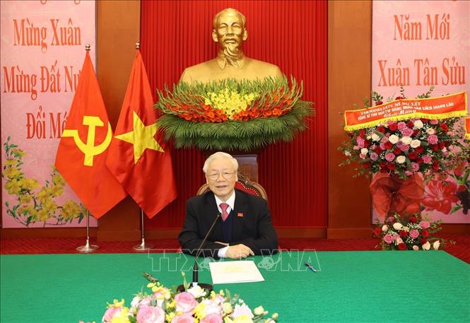 Tổng Bí thư, Chủ tịch nước Nguyễn Phú Trọng tại cuộc điện đàm