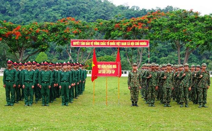 Cán bộ, chiến sĩ Trung đoàn 741, Bộ Chỉ huy Quân sự tỉnh Điện Biên thi đua hoàn thành tốt nhiệm vụ được giao. (Ảnh: TL).