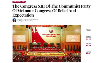 Đại hội XIII của Đảng Cộng sản Việt Nam: Đại hội của niềm tin và kỳ vọng