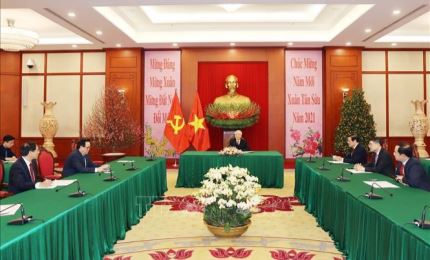 Tổng Bí thư, Chủ tịch nước Nguyễn Phú Trọng điện đàm với Bí thư thứ nhất Đảng Cộng sản Cu-ba Ra-un Cát-xtơ-rô