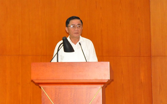 Đồng chí Trần Cẩm Tú, Chủ nhiệm UBKT Trung ương phát biểu tại Hội nghị.