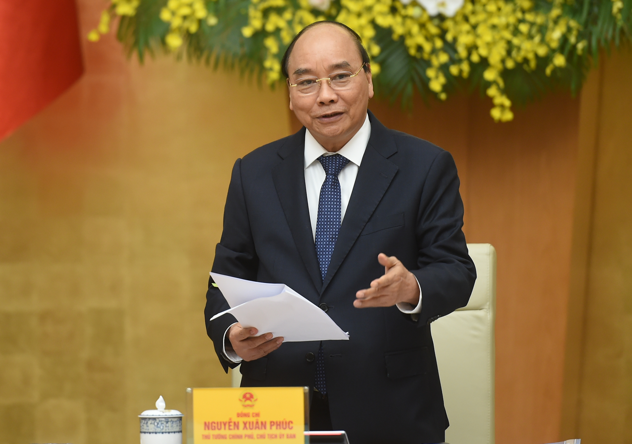 Thủ tướng Nguyễn Xuân Phúc, phát biểu kết luận tại cuộc họp
