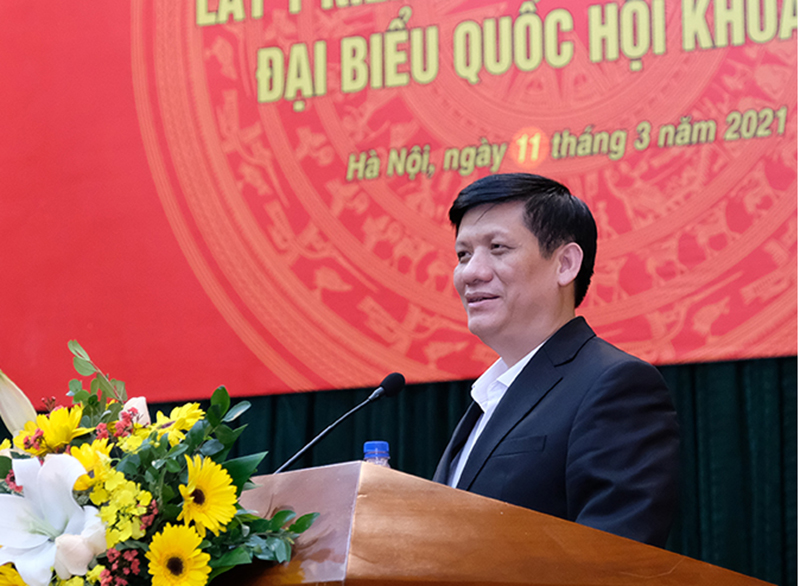 Bộ trưởng Nguyễn Thanh Long phát biểu tại hội nghị. (Ảnh: Trần Minh)