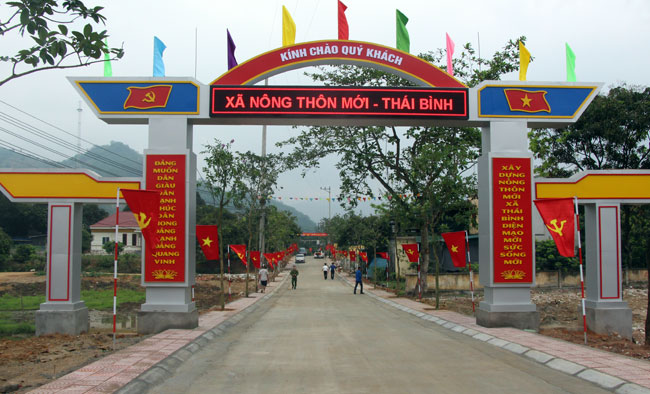 Xã Thái Bình ( huyện Yên Sơn) phấn đấu đạt chuẩn xã nông thôn mới kiểu mẫu trong năm 2021. (Ảnh: Đặng Huyền)
