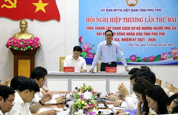 Ủy ban Mặt trận Tổ quốc tỉnh Phú Thọ tổ chức Hội nghị hiệp thương lần thứ hai. (Nguồn: Báo Phú Thọ)