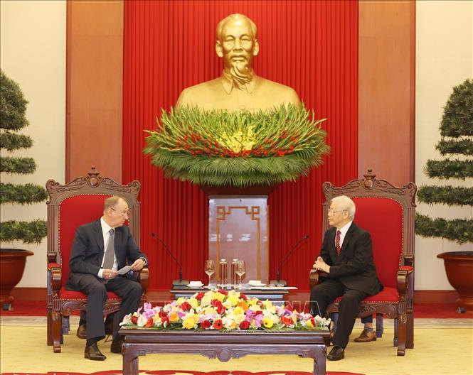 Tổng Bí thư, Chủ tịch nước Nguyễn Phú Trọng tiếp Ngài Nhi-cô-lai Pa-tờ-ru-sép, Thư ký Hội đồng An ninh Liên bang Nga
