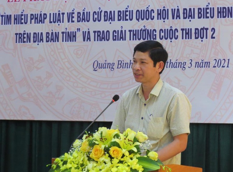 Phó Chủ tịch UBND tỉnh Quảng Bình Hồ An Phong phát biểu tại buổi lễ phát động. Ảnh: Nguyên Phong