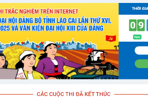 Lào Cai trao giải đợt 1 thi trắc nghiệm Tìm hiểu Văn kiện Đại hội Đảng bộ tỉnh và Văn kiện Đại hội XIII