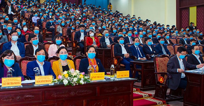 Hội nghị học tập, triển khai thực hiện Nghị quyết Đại hội đại biểu Đảng bộ tỉnh Hà Nam lần thứ XX, nhiệm kỳ 2020- 2025 do Tỉnh ủy Hà Nam tổ chức. (Ảnh: NH).