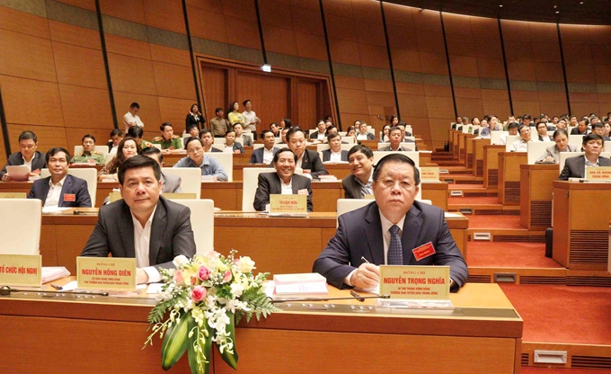 Các đại biểu dự Hội nghị tại Hội trường Diên Hồng.