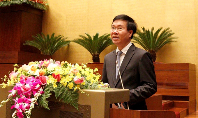 Đồng chí Võ Văn Thưởng, Ủy viên Bộ Chính trị, Thường trực Ban Bí thư phát biểu khai mạc Hội nghị.