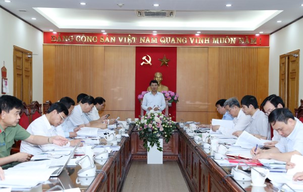 Bí thư Tỉnh ủy Đặng Xuân Phong phát biểu kết luận Hội nghị. (Ảnh: LC)