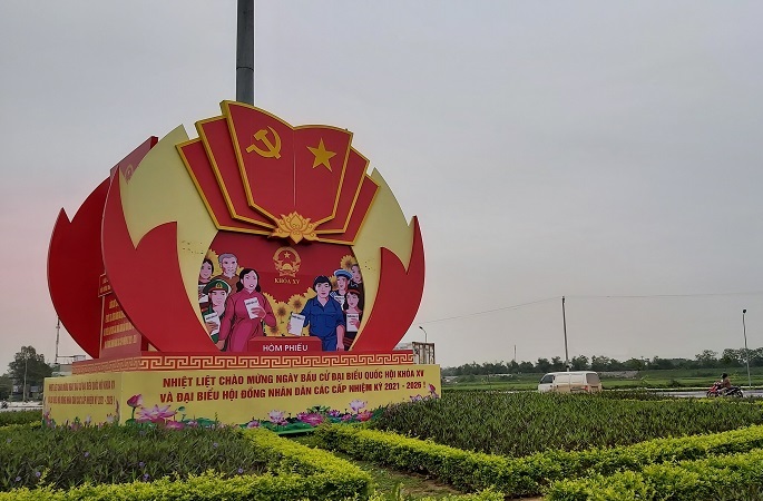 Công tác tuyên truyền phục vụ bầu cử tại tỉnh Thanh Hóa được đẩy mạnh. (Ảnh: HC).
